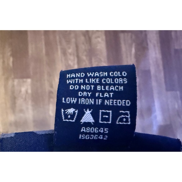 Susan Graver Style XL Blue 3/4 Sleeve Button Down Eyelet Blouse‎ - Picture 4 of 4